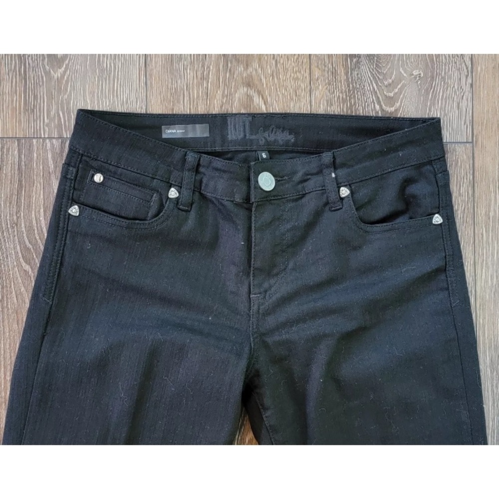KUT from the Kloth Diana Skinny Jeans Black Pants Size 6 Womens Stretch - Picture 2 of 15